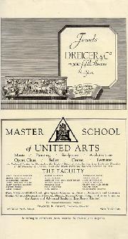 Реклама Школы объединённых искусств в журнале «Theatre Arts Magazine» (1922. Октябрь. № 4) 