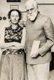 Татьяна Калугина (Шевелёва) и Святослав Рерих Москва, 1981 г.